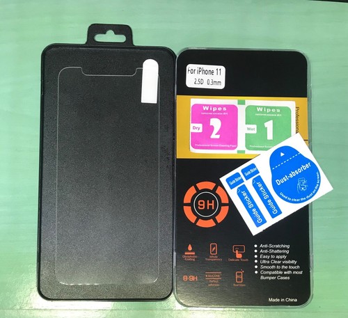 LOTES CRISTAL TEMPLADO PROTECTOR PANTALLA  PARA IPHONE 11 PREMIUN DE 0,3MM 2.5D - Foto 1 di 7