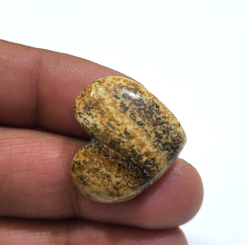 Cabujón en forma de corazón de jaspe bonito cuadro 34,40 quilates para joyería piedras preciosas sueltas - Imagen 4 de 6