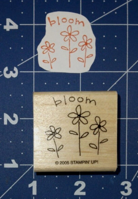 Stampin' Up! Flowers And Bloom Wood Mounted Rubber Stamp