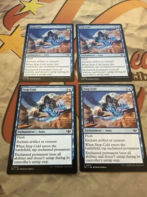 MTG Outlaws of Thunder Junction C Stop Cold #0072 PLAYSET 4X X4