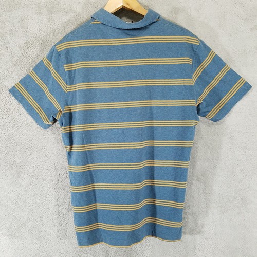 Polo Patagonia uomo blu medio arancione a righe golf casual - Foto 5 di 10