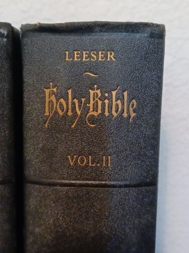 *Rare* Holy Bible 24 Books of the Holy Scriptures 2 Vol. - Hebrew (ISAAC LEESER) - Picture 2 of 13