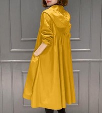 Women Outwear Jackets Casual Thin Windbreaker Long Trench Coat Hooded Overcoat