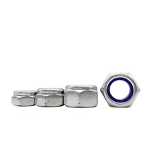 316 Stainless Steel DIN985 Nylon Insert Lock Nuts Hex Nylock Nut