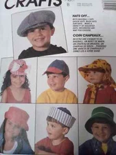 Baby Toddler Hats Caps Sm Med Lrg Vintage Sewing Pattern Sun Hat 6210