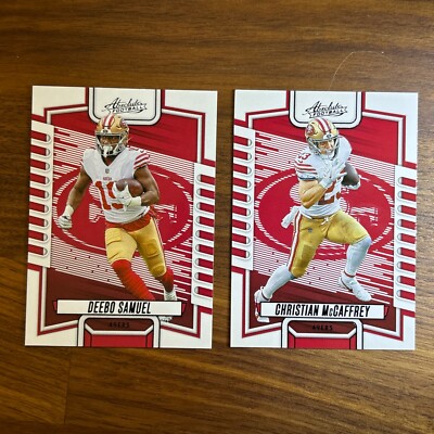2023 Absolute Christian McCaffrey & Deebo Samuel Black Foil Parallel 49ers