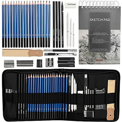  Drawing Pencils Sketch Art Set-40PCS Drawing and Sketch Set Includes 18 