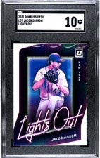 2021 Donruss Optic LO7 Jacob DeGrom Lights Out SGC 10 GEM MINT