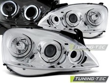 ANGEL EYES CHROME FRONT HEADLIGHTS FOR OPEL CORSA C 00-06 NEW LOOK HEADLIGHTS