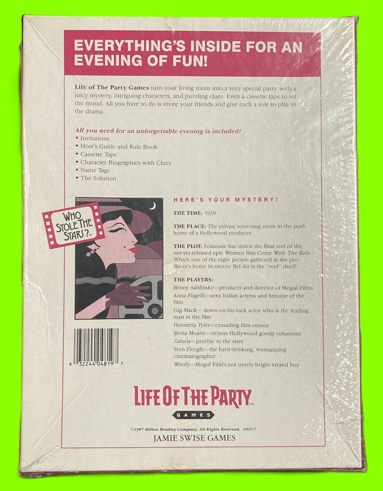 Vintage 1987 MB Life Of The Party Game 'Who Stole The Stars?' Factory Sealed - Image 2 of 2