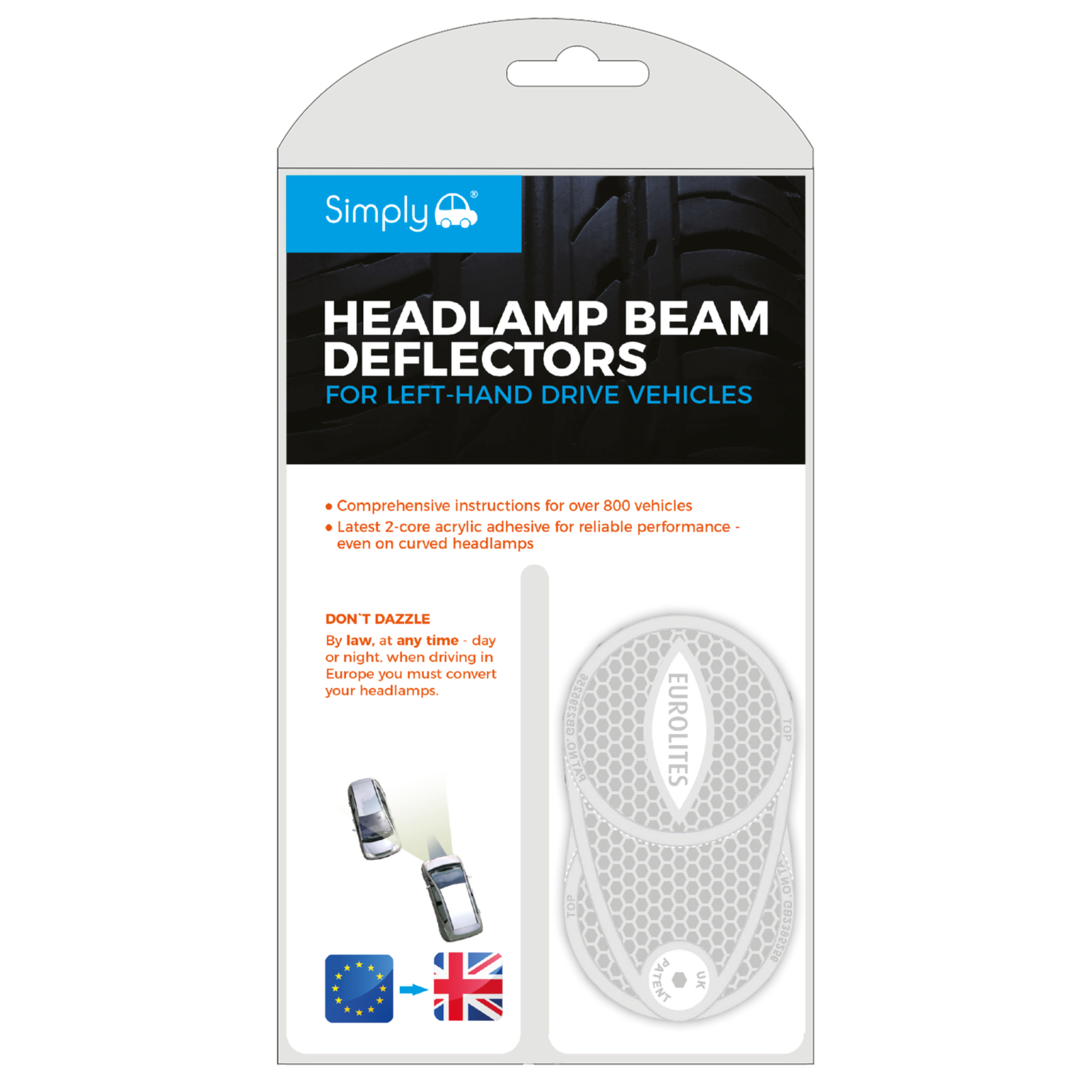 Eurolites Headlamp Beam Adaptors Headlight Converters Reflectors Driving Europe - Image 6