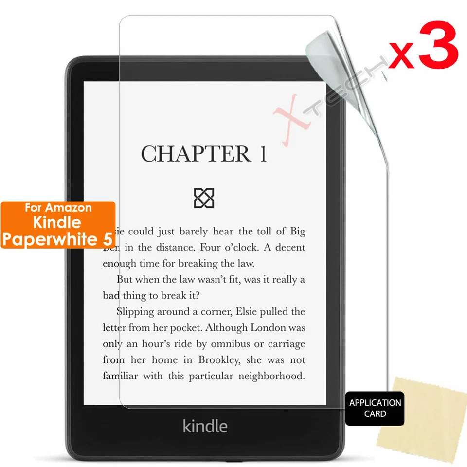 NOT SPECIFIED 3x Full Screen Protector Guard for Amazon Kindle Paperwhite 5 11th Gen. 2021