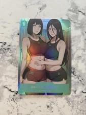 HINATA & Hanabi HYUGA Cute Naruto Double Side Waifu CCG Goddess Story Anime Card