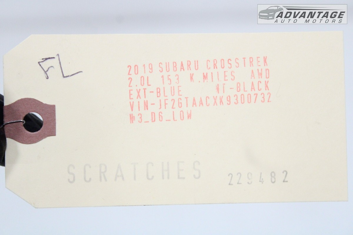 2018-2023 SUBARU CROSSTREK FRONT LEFT DRIVER INTERIOR DOOR PANEL