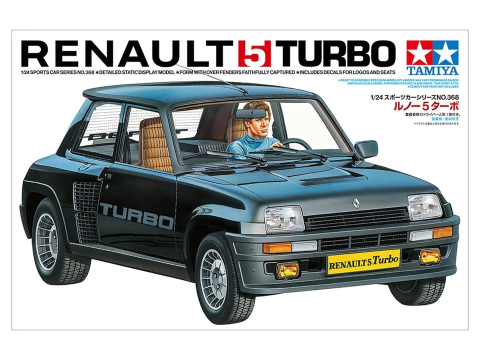 Serie auto sportive Tamiya 1/24 n.368 Renault 5 Turbo modello in plastica 24368 - Immagine 2 di 4