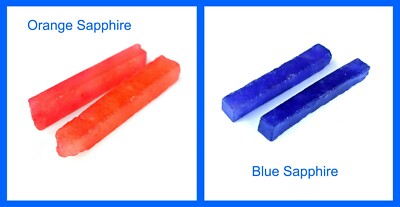 Natürlich 240 Karat 4 Stück Blau & Orange Saphir Edelstein Scheibe Grobem Menge