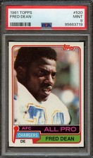 FB - 1981 Topps - #520 - Fred Dean - PSA 9 - MINT