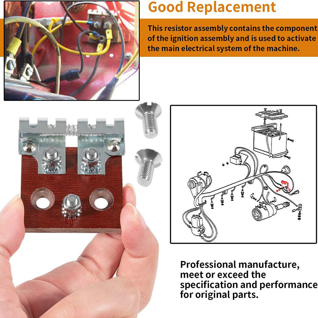 For Ford Tractors 2N 8N 9N Ignition Coil Resistor Assembly A8NN12250A