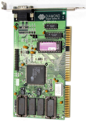 Vintage 1994 Diamond SpeedStar64 2MB RAM 16bit CL-GD5434 VGA ISA Graphics Card