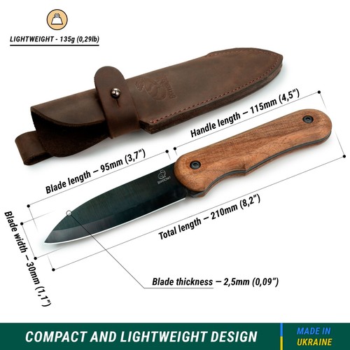 Paquete de cuchillos BeaverCraft Bushcraft BSH3 Nightfall + BSH4 Dusk + BSH5 Shadow - Imagen 6 de 7