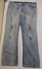 Vintage Flypaper Jeans Mens 34x30 Measures 37x30 Straight Faded Distressed B-7