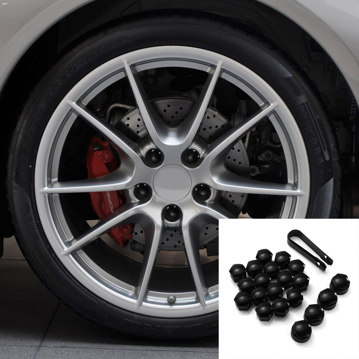 Genuine x20 17mm BMW plastic Car Wheel Nut Caps Bolt Covers Locking Black UK eBay