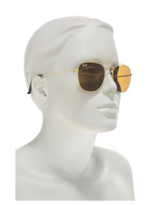 Rayban 54mm Navigator 2 Gold Brown Aviator Sunglasses