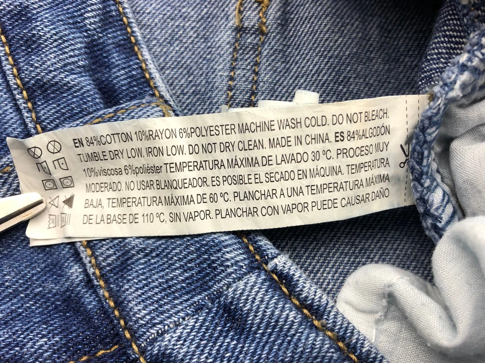 Falda corta de jean de mezclilla azul grande Forever 21 para mujer talla L bolsillos tiro medio Foto 4 de 4