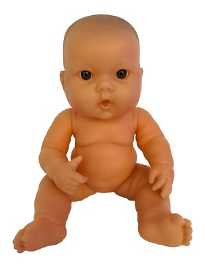 Realistic Baby Doll Berenguer 13'' Gray Eyes Bald Chubby Nude Vinyl 13''