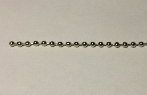 New #6 Nickel Beaded Chain For Lamp Sockets & Ceiling Fans, Sold Per Ft. #BC600N - Picture 3 of 3
