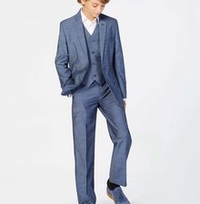 Calvin Klein Boys Blue Two Button Suit Blazer Sz10  Pants Size 12  