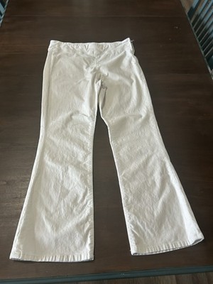 Women s Stone White Corduroy Free People Size Small Pants Zip Closure On Side