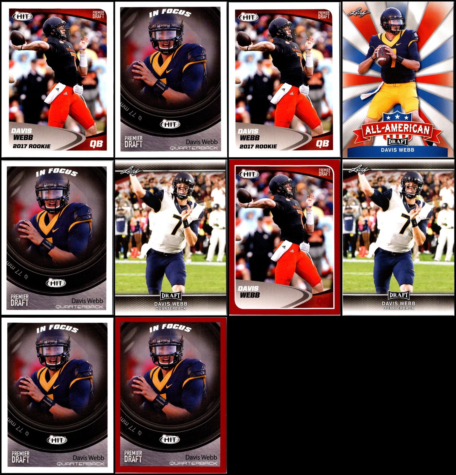 Davis Webb (10) Card Lot - DON’T MISS OUT!