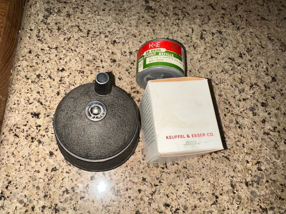 Vintage K&E Leitz Pencil Lead Pointer + Extra Abrasive Cups - Image 4 of 4