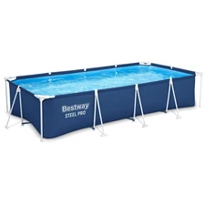 Bestway Steel Pro 13ft x 32 Inch Above Ground Swimming Pool, Blue (Used)