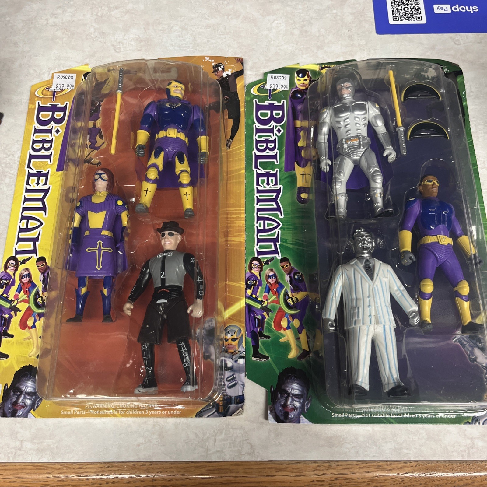 Bibleman PowerSource 3 Pack Both Sets Of Action Figures