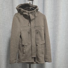 Zara Man Jacket Gray Hooded Military Streetwear Style Jacket Size Small