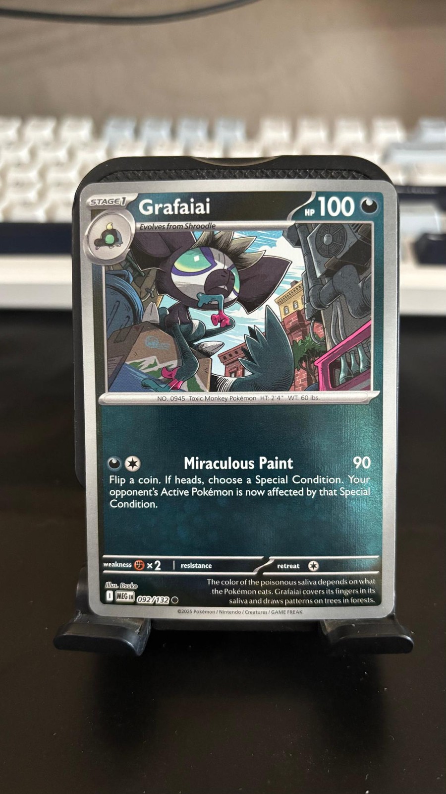 Grafaiai 092/132 Common Mega Evolution Pokemon Reverse Holo LP