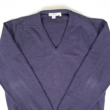 L.L. Bean 100 Lambswool Sweater Mens XL Tall Purple Long Sleeve Made In Ireland