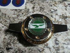 4 - Green Zenith Wire Wheel Rim Center Cap Round 2.25 Sticker Logo