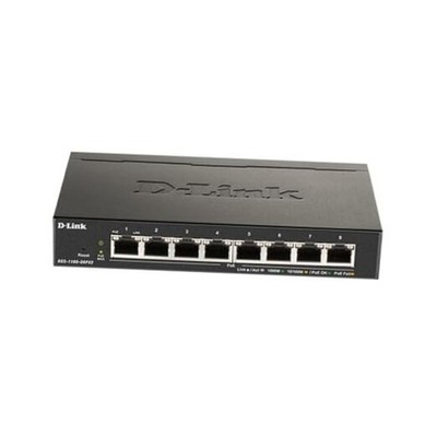  8-Port Gigabit Smart Managed PoE+ Switch  8 PoE+ Ports (64W) L2 VLANs Cable 