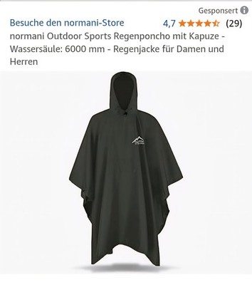 normani Regenponcho mit Kapuze - neu und unbenutzt