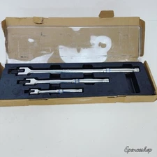 DURATECH 3-Piece Breaker Bar Set with 180° Rotatable Head, Premium Chrome Alloy