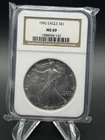 1992 $1 American Silver Eagle NGC MS69 Brown Label
