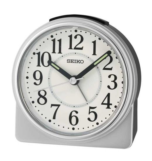 Seiko Bedside Alarm Clock Quiet Sweep Second Hand QHE198S