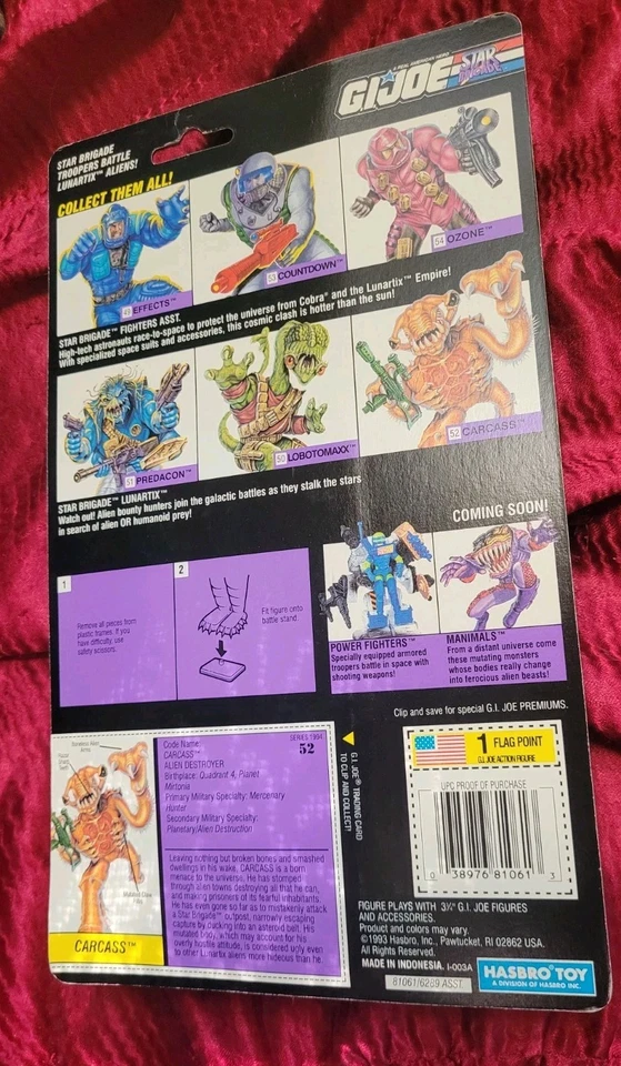 Gi Joe Star Brigade Alien Carcass New A Real American Hero Vintage Hasbro Sealed - Image 4 of 4