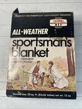 Vintage Thermos Brand All-Weather Space Sportsman's Blanket  New NOS Red