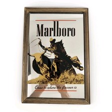 Bild Spiegel Vintage 1960er Jahre Marlboro Zigarettenspiegel |  22,5cm ~32,5cm |