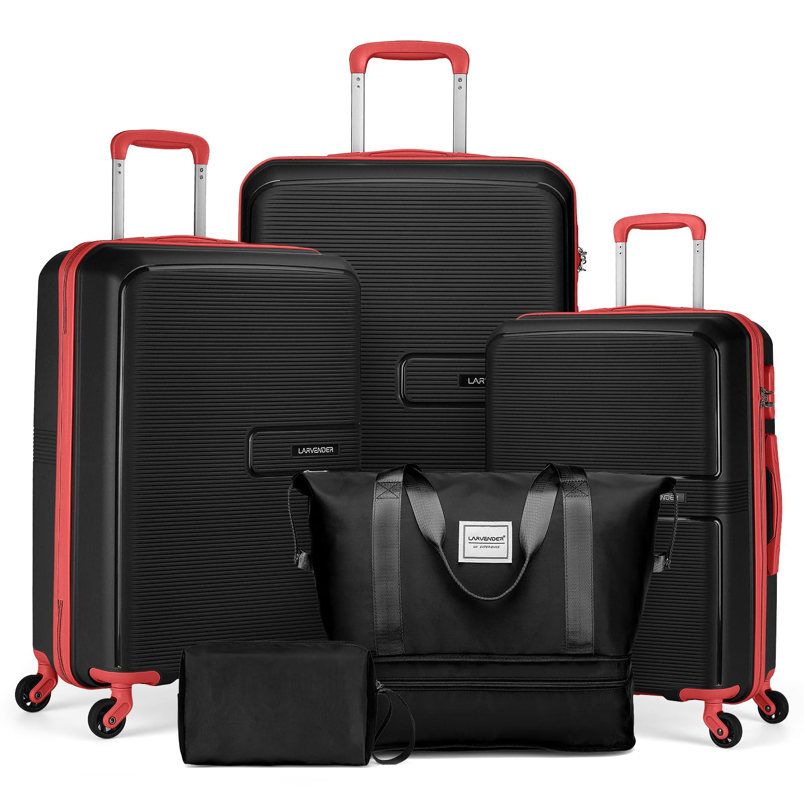 5-Piece Expandable PP Hardside Luggage Set with Carry-On-image