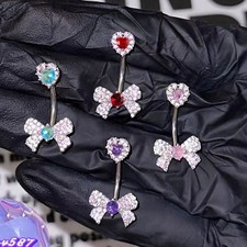 Exquisite Bow Belly Button Ring Navel Rings Fashion Body Piercing Jewelry Gifts